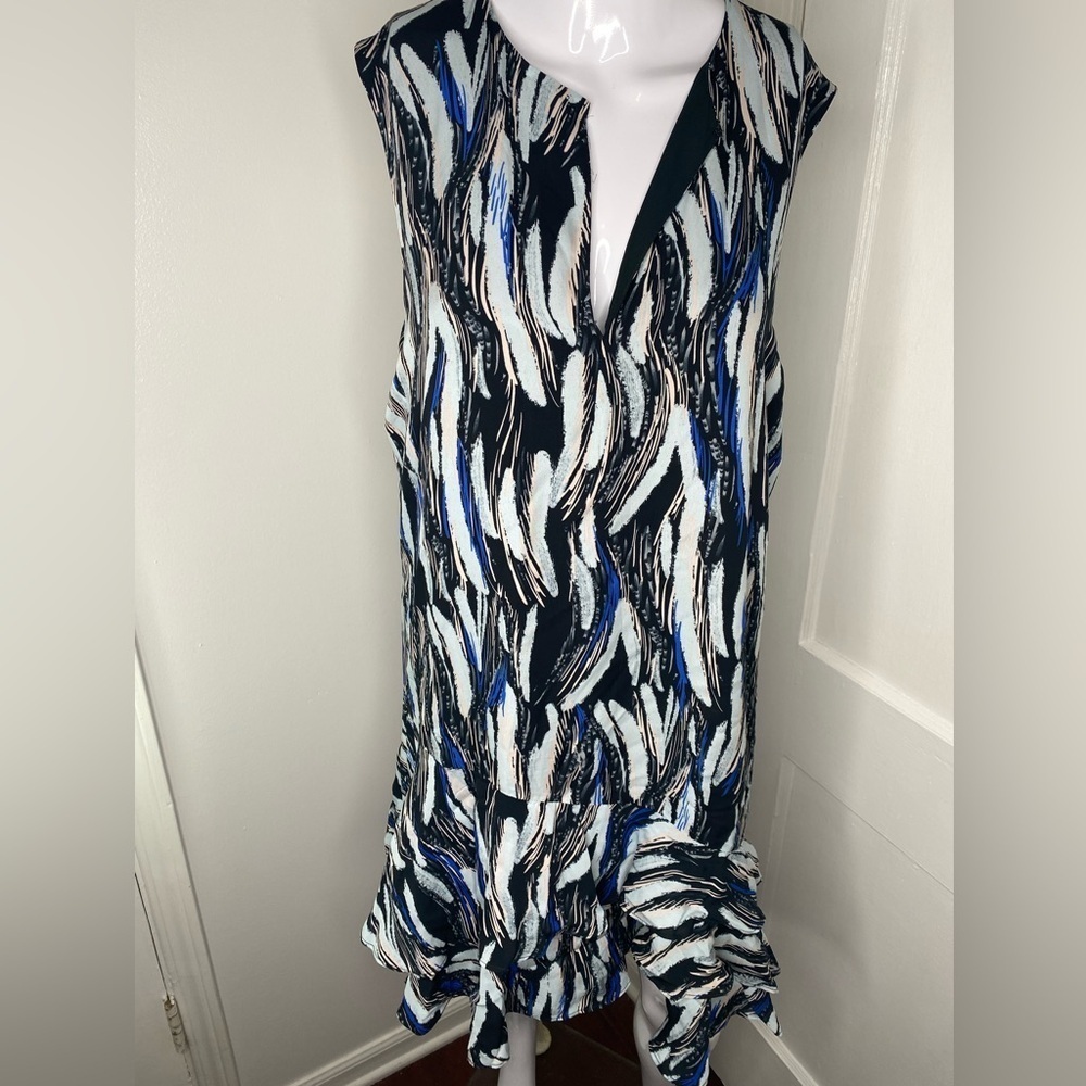 REISS NWT Elsie Ruffle Mini Dress Missing String Belt Size 12